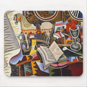 Rote Blume von Joan Miro Mousepad