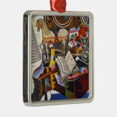 Rote Blume von Joan Miro Ornament Aus Metall (Rechts)