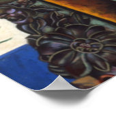 Rote Blume von Joan Miro Poster (Ecke)