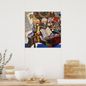 Rote Blume von Joan Miro Poster (Küche)