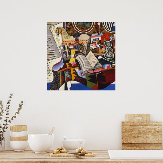 Rote Blume von Joan Miro Poster (Küche)