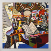 Rote Blume von Joan Miro Poster (Vorne)