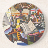 Rote Blume von Joan Miro Sandstein Untersetzer (Vorne)