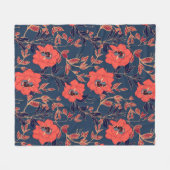 Rote Blume von Rose und Pfennig mit Blätter und p Fleecedecke (Vorderseite (Horizontal))