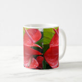 Rote Blume Weißer Kaffee Tasse (VorderseiteRechts)