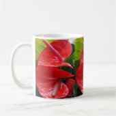 Rote Blume Weißer Kaffee Tasse (Links)