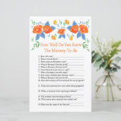 Rote Blume Wie gut kennen Sie Babydusche? (Stehend Vorderseite)