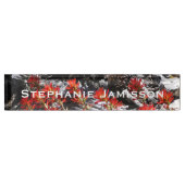 Rote Blume, Wildblumen und Steine, Name, Acryl Namensplakette (Vorderseite)