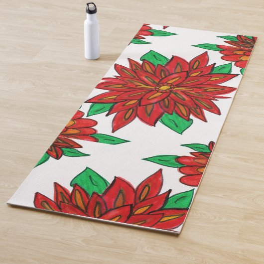 Rote Blume Yoga Mat Yogamatte (Beispiel)