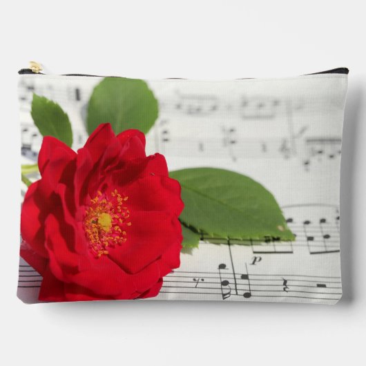 Rote Blume Zubehörtasche (Vorderseite)