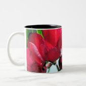 Rote Blume Zweifarbige Tasse (Links)