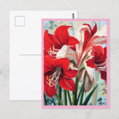 ROTE BLUMEN #1 POSTKARTE (Vorne/Hinten)