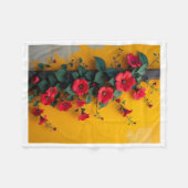 Rote Blumen auf gelber Decke (Vorderseite (Horizontal))