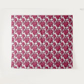 Rote Blumen auf Weiß, Aquarell. Wandteppich (Vorderseite (Horizontal))