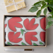Rote Blumen Blumenmuster Seidenpapier (Geschenk)