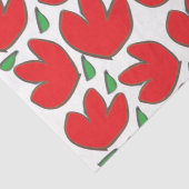 Rote Blumen Blumenmuster Seidenpapier (Detail)