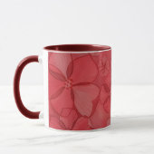 Rote Blumen Blumige Kunst Tasse (Links)