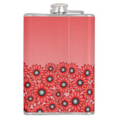 Rote Blumen Brautjungfer Flasche Flachmann (Rückseite)
