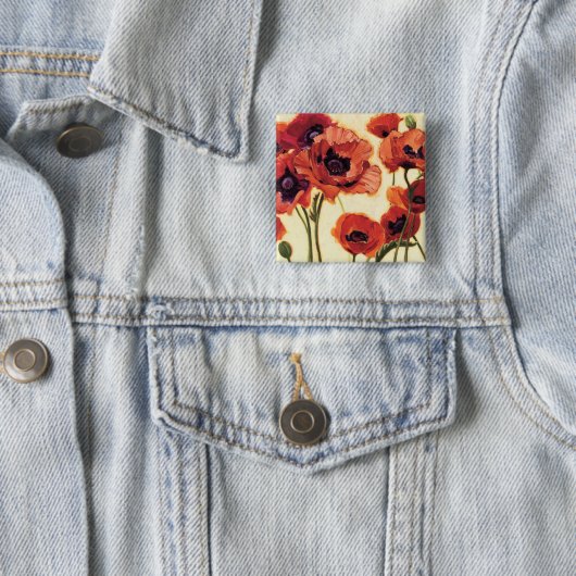 Rote Blumen Button (Beispiel)