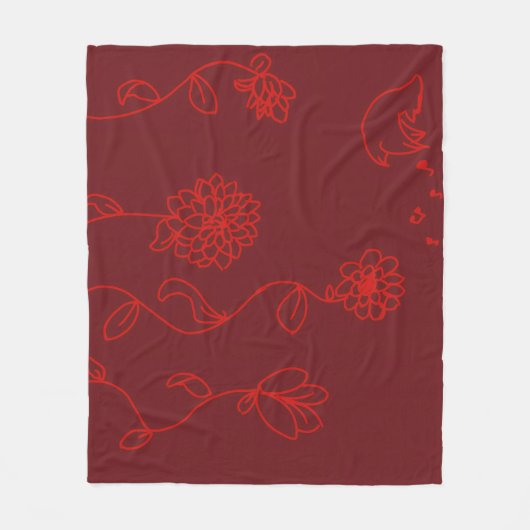 Rote Blumen Decke (Vorderseite)