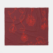 Rote Blumen Decke (Vorderseite (Horizontal))
