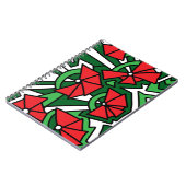 Rote Blumen-Doodle-Kunst Notizblock (Linke Seite)