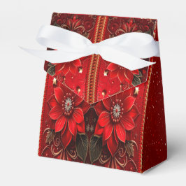 Rote Blumen-Feiertags-Geschenkbox Geschenkschachtel