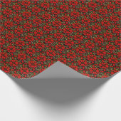Rote Blumen Geschenkpapier (Ecke)