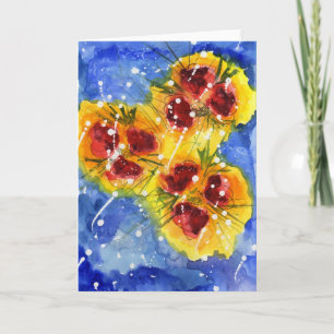 Rote Blumen ~ Gruß-Karte Karte