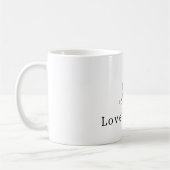 Rote Blumen Herzen Valentinstag Kaffeetasse (Links)