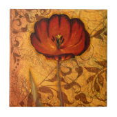 Rote Blumen I Fliese (Vorderseite)