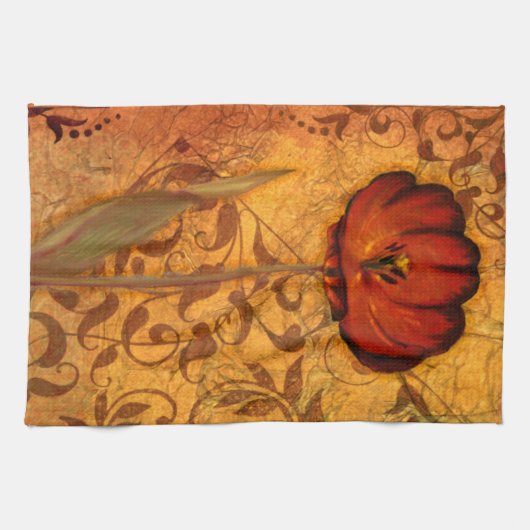 Rote Blumen I Handtuch (Horizontal)