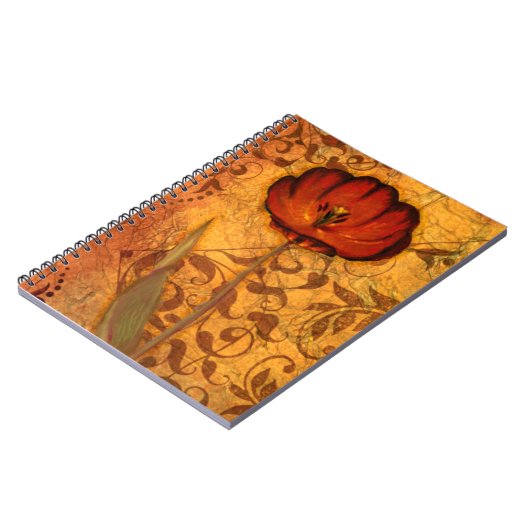 Rote Blumen I Notizblock (Linke Seite)