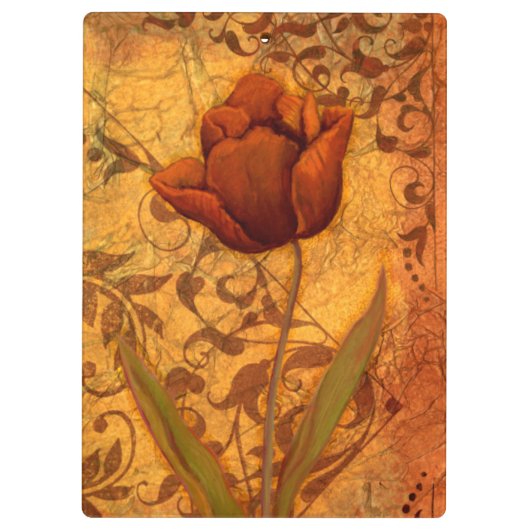 Rote Blumen II Klemmbrett (Rückseite)