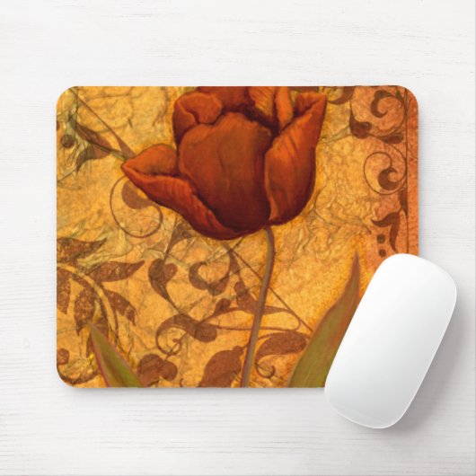 Rote Blumen II Mousepad (Mit Mouse)