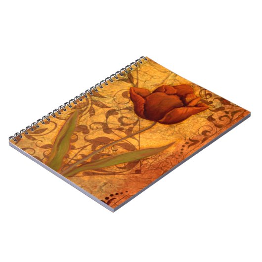 Rote Blumen II Notizblock (Linke Seite)