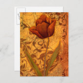 Rote Blumen II Postkarte (Vorne/Hinten)