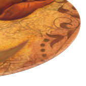 Rote Blumen II Schneidebrett (Ecke)