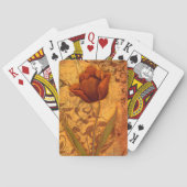 Rote Blumen II Spielkarten (Rückseite)