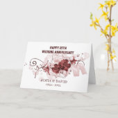 Rote Blumen Karte (Gelbe Blume)
