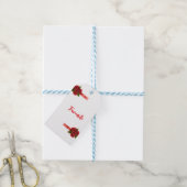Rote Blumen Liebling Geschenkanhänger (Mit Garn)