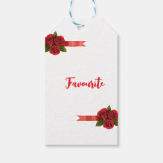 Rote Blumen Liebling Geschenkanhänger