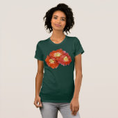 Rote Blumen-Malerei T-Shirt (Vorne ganz)