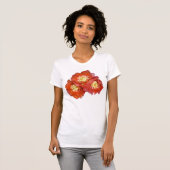 Rote Blumen-Malerei T-Shirt (Vorne ganz)