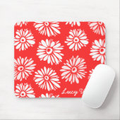 Rote Blumen-Mauspad Mousepad (Mit Mouse)