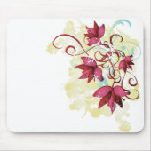 Rote Blumen Mousepad (Vorne)