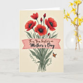 Rote Blumen Muttertagskarte Karte (Gelbe Blume)