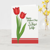 Rote Blumen Muttertagswunschkarte Karte (Gelbe Blume)