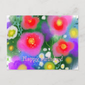 Rote Blumen Postkarte (Vorderseite)