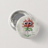 Rote Blumen-Schaltfläche Button (Vorne & Hinten)